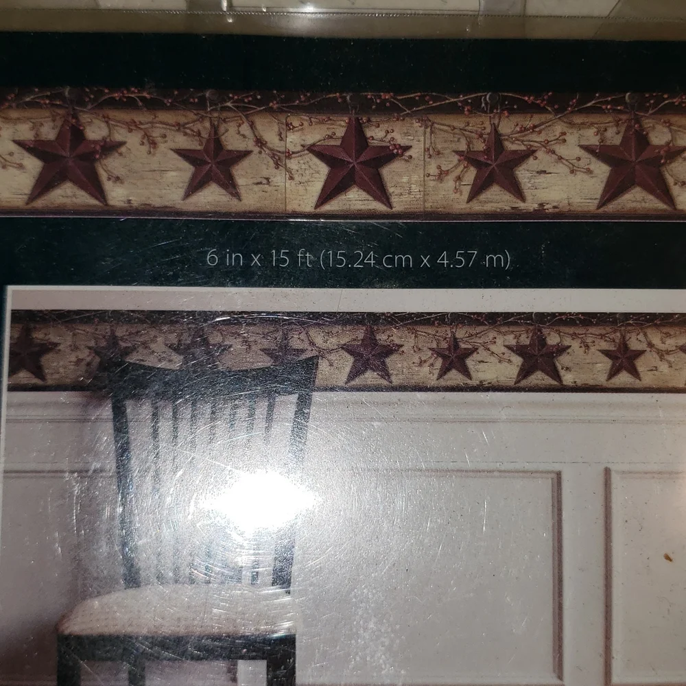 Rustic Star & Berries Decorative Tumbler - Brown, Cream, Red